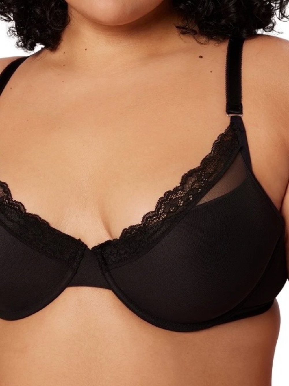 Parade Mesh Lace Underwire Demi Bra Size 2XL